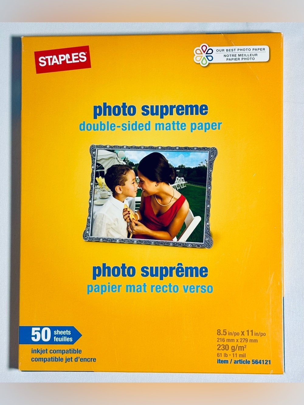 Staples Photo Supreme 50 Sheets Double Sided Matte 8.5" X 11" #564121 Inkjet NEW